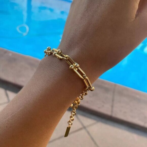 14K Gold filled Tiffany Chain Bracelet - Picture 4 of 4